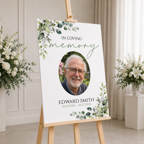 Personalised funeral sign - sign, |