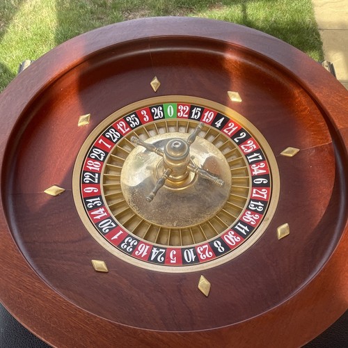 Wooden casino roulette wheel - wooden,