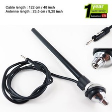 CLASSIC CAR CHROME AND STAINLESS STEEL UNIVERSAL RADIO AERIAL-ANTENNA 