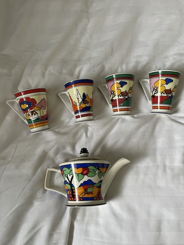 Sadler clarice cliff tea pot - sadler,