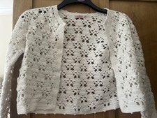 White crochet knit cardigan