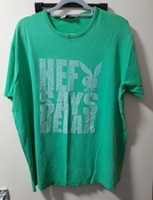 rare vintage Playboy green t-shirt 'Heff Says Relax', size XL (read description)