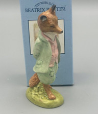 John Beswick Beatrix Potter Mr Foxy Whiskered Gentleman (Satin) PS1198 Boxed.