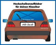 The original sticker sticker rear window fits VW GOLF Jetta 1974 - 2019