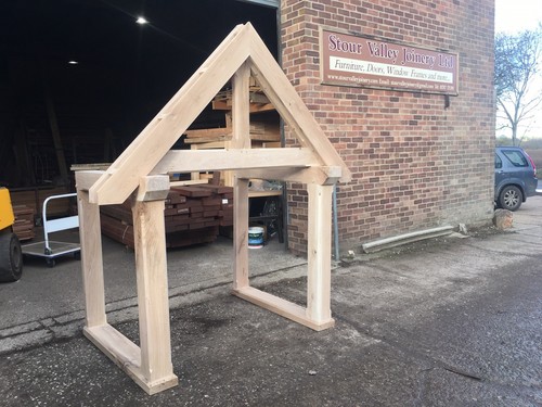 Oak porch doorway wooden - doorway,,