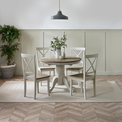 Padstow wooden extending - wooden, round