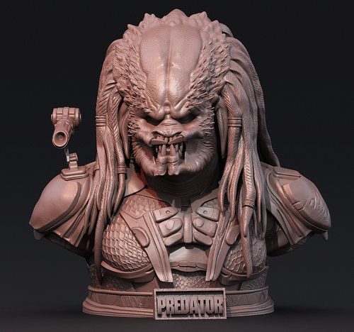 Predator mini bust resin model - predator,