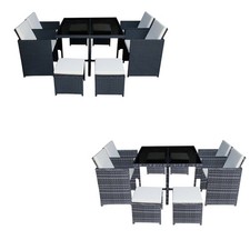 8 Seater Cube Rattan Garden