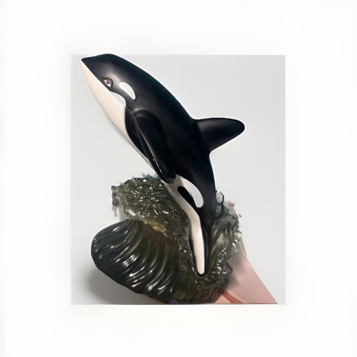 Orca whale novelty push button - orca,