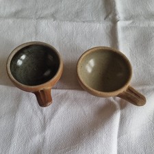 2 BERNARD LEACH POTTERY ST IVES STUDIO STONEWARE BOWLS (c1960s)