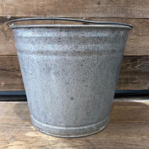 Old galvanized metal bucket - galvanized,
