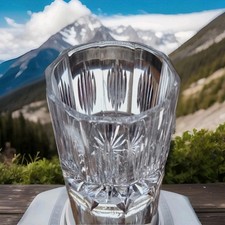  QUALITY WATERFORD/BACCARAT STYLE LEAD FREE CRYSTAL  HEAVY WHISKY/RUMMER - 12 oz