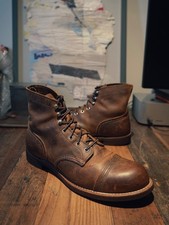 Red Wing Iron Ranger 8085 Heritage Brown Leather Boots Copper Rough Tough UK 10