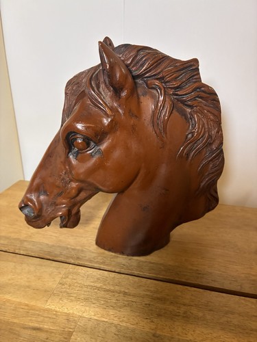Horse head sculpture ceramic - sculpture,