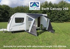 Sunncamp Swift 260 Caravan Sun Canopy Porch Awning Open Porch Front SF7690