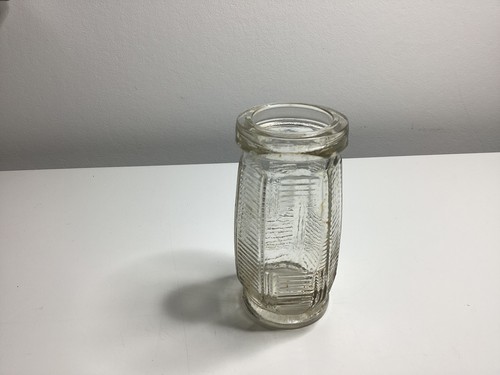 Vintage ribbed glass bottle - vintage,