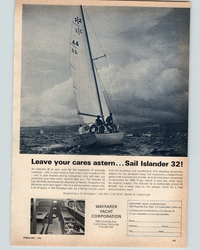 1966 paper wayfarer yacht - 1966,