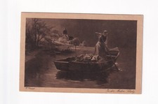 D6026) K. RAUPP – in mother protection – woman rowing with rowing boat WIEMMANN