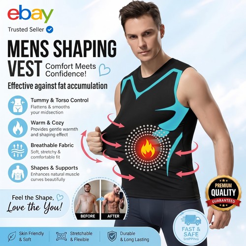 Men body shaper vest tummy - body,