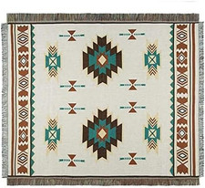 Aztec Navajo Throw Blanket Bohemian Tribal Ethnic Geometric Pattern Rug with ...