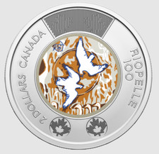 2023 Canada Toonie Jean Paul Riopelle 100th anniversary $2 coloured - from roll