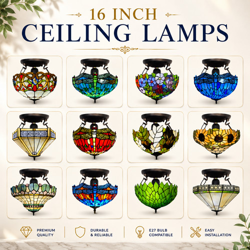 Tiffany style ceiling lamp - ceiling,