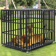  Dog cage transport box metal folding wire cage travel box dog box with tray