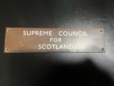 Vintage Bronze Enamel Sign 