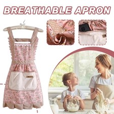 Canvas Floral Hand Wipe Apron, Kitchen Home Cooking Oil and Stain Resistan /