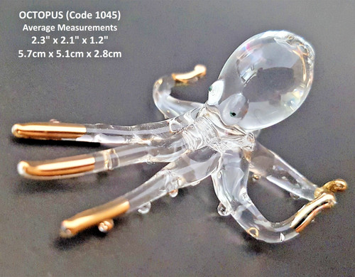 Blown glass octopus - glass, decorative