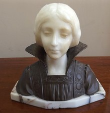 Antique Alabaster & Bronze