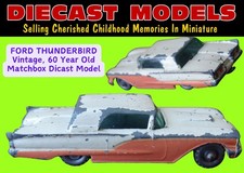 TWO TONE FORD THUNDERBIRD; VINTAGE UK MADE LESNEY MATCHBOX No.75 DIECAST MODEL