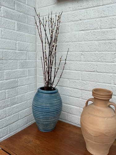 Painted terracotta pot - painted,