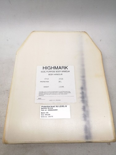 Police ballistic hard plate - ex,