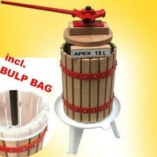 55322 Fruit Press 18L incl 2x Pulp Bag, Apple Press Wine Cider Juicer extractor