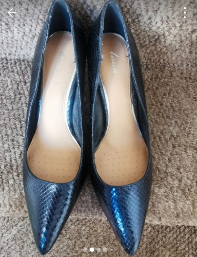 Linea navy metallic pointed - navy,