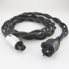 Audiophile AC HiFi Audio Power Cable Silver Plated 8N OCC Main Cord with UK Plug