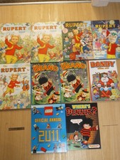 Vintage/ Collectable Hardback Annuals Dandy Beano Rupert a Where's Dennis, Lego