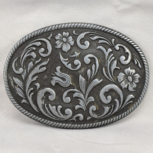 Vintage belt buckle flowers - belt,