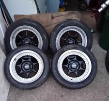 Genuine JDM Enkei RS Split Rims Double Staggered Drift Race 5x114.3