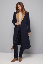 Wallis Navy Coat Womens Daywear Jackets & Coats