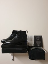 Samuel Windsor Oxford Ankle - High Shoes Black Leather Mens Size UK 9 Hand Made 