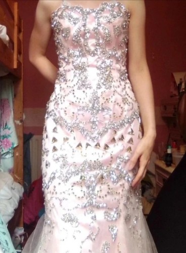 Jovani pink beaded maix - pink,