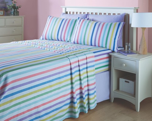 Candy stripe flannelette - candy,