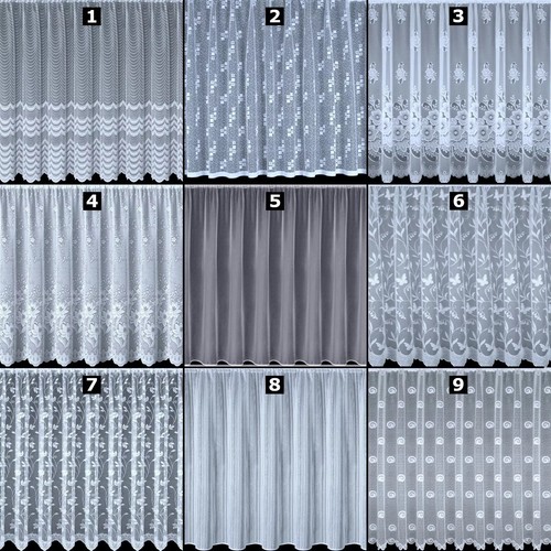 White net curtains - slot, /