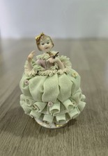 Irish Dresden Lace Figurine 4"