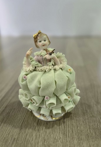 Irish dresden lace figurine - dresden,