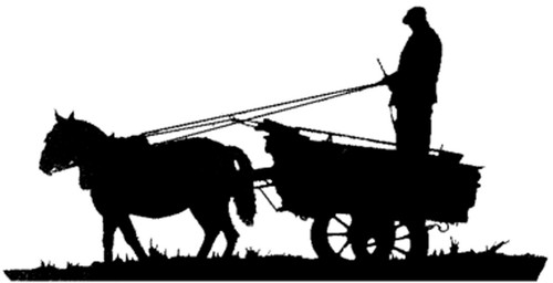Horse cart weathervane or - &,