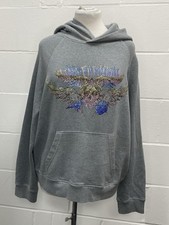 Zadig & Voltaire Grey Embellished Graphic Print Hoodie Medium
