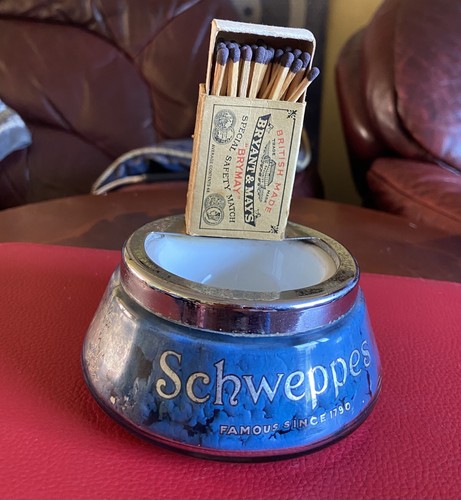Vintage schweppes glass - schweppes, pub